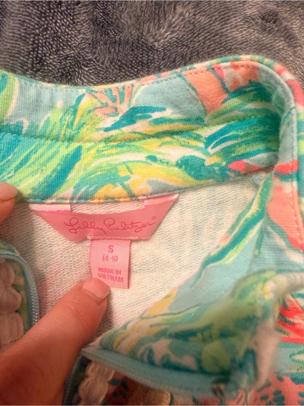 Lilly Pulitzer Girls Zipper Pullover - Picture 4 of 5